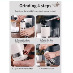 Hướng dẫn dùng máy xay cà phê cầm tay